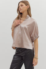 Classy Metallic Top