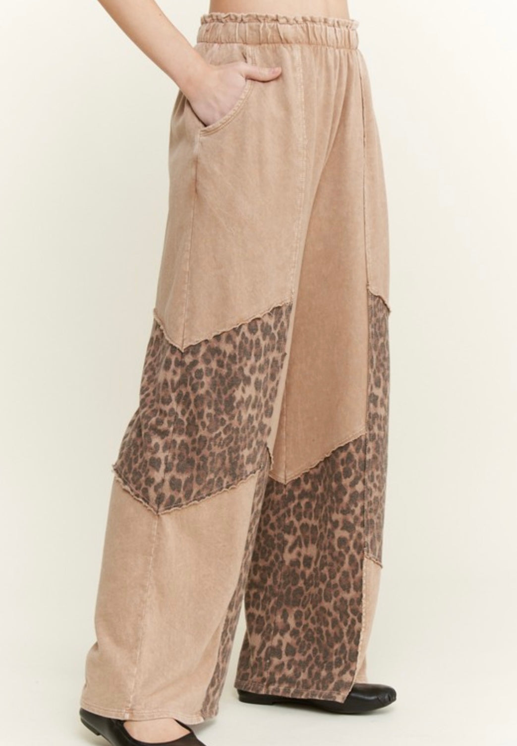 Mineral Wash Patchwork Pants