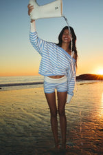 Stripe Foldover Shorts