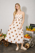 Polka Dot Empire Midi Dress