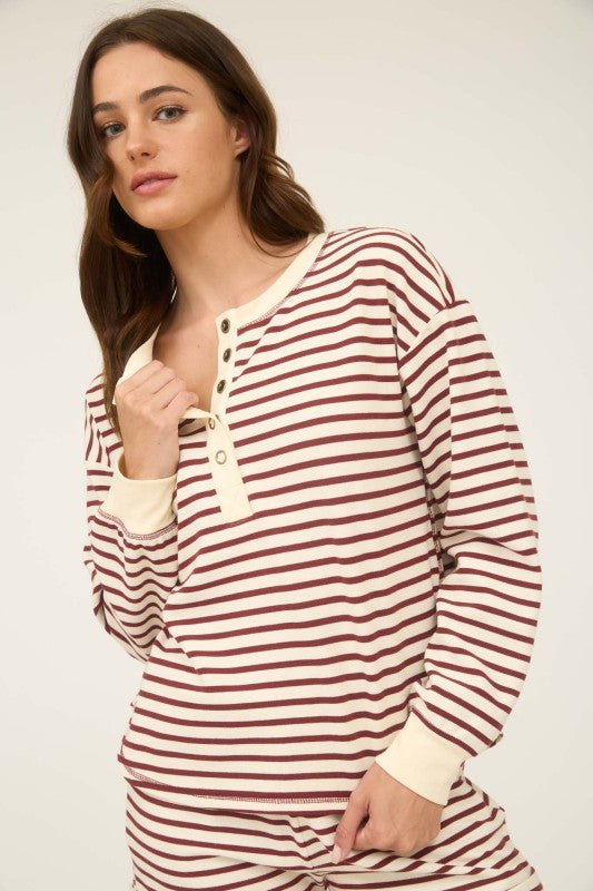 Striped Henley Top