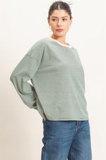Cami Green Stripe Pullover