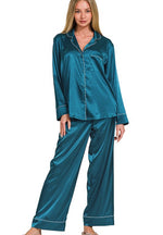 Long Satin PJ Set