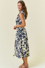 Paisley Smocked Midi Dress