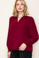 Smocked Cuff Blouse