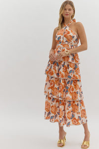 Floral Tiered Midi Dress
