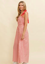 Red Stripe Maxi Dress