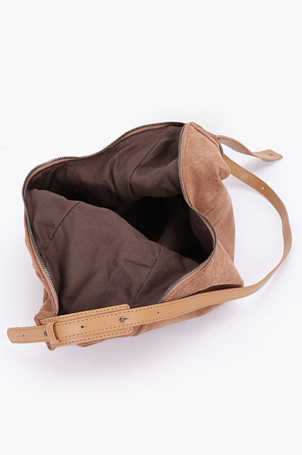 Faux Suede Shoulder Bag
