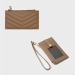 Quilted Chevron Cardholder Wallet