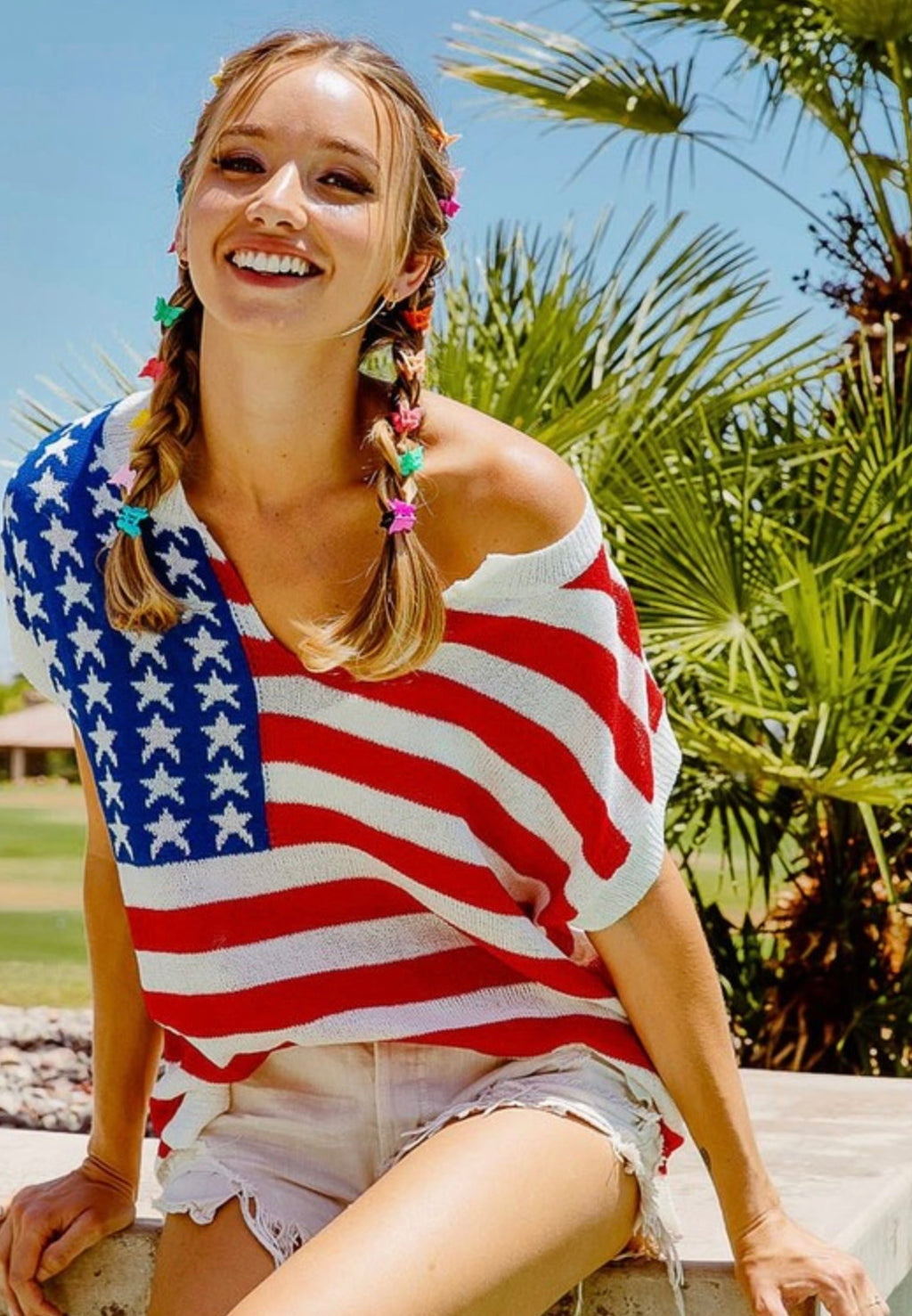 American Flag Sweater