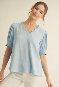 Powder Blue Blouse