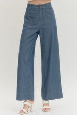 Denim Wide Leg Pants