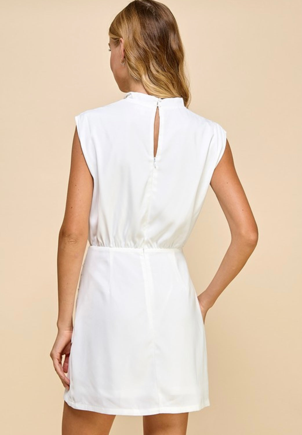 Draped Neckline Dress