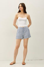 Striped Linen Shorts