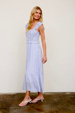 Smocked Ruffle Midi