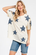 Frayed Star Top