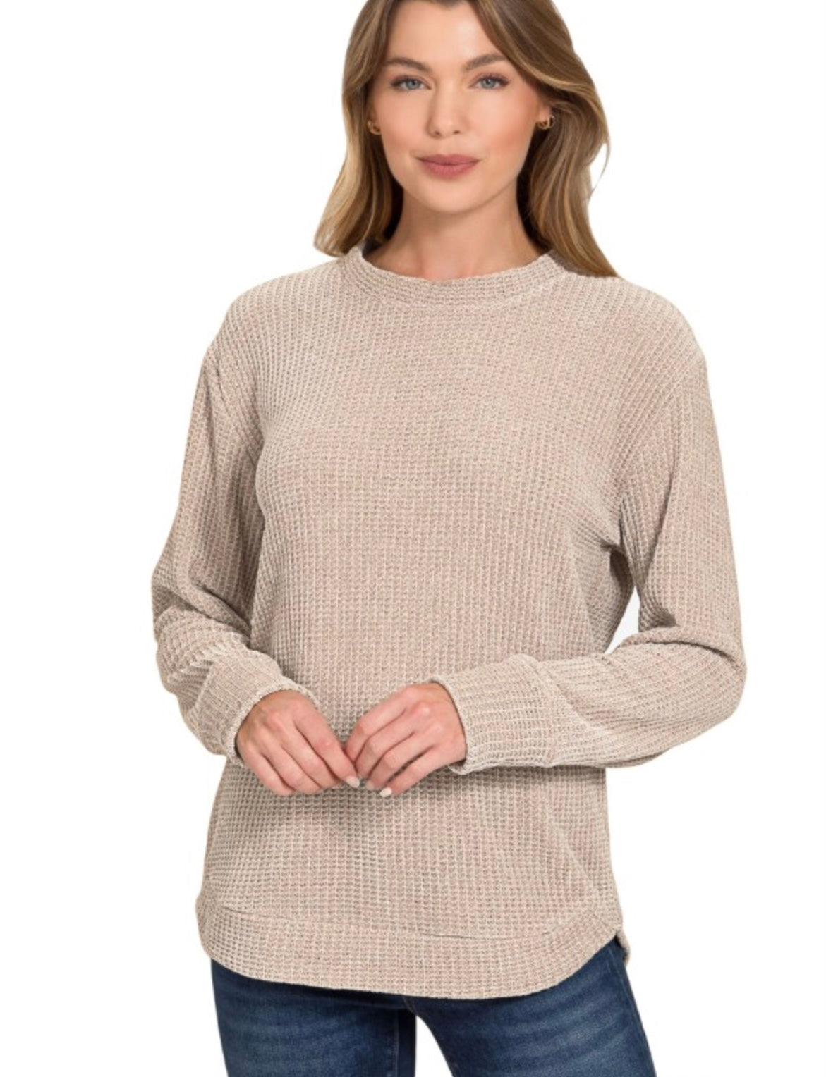 Chenille Waffle Sweater