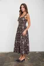 Embroidered Sweetheart Midi