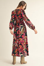 Smocked Paisley Midi