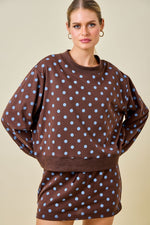 Brown Polka Dot Sweatshirt