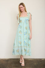 Sage Empire Waist Midi Dress