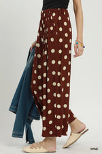 Wine Polka Dot Pants