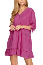 Pintuck Dress