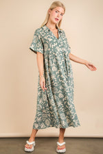 Abstract Midi Dress