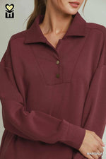Cloudknit Marsala Corduroy Top