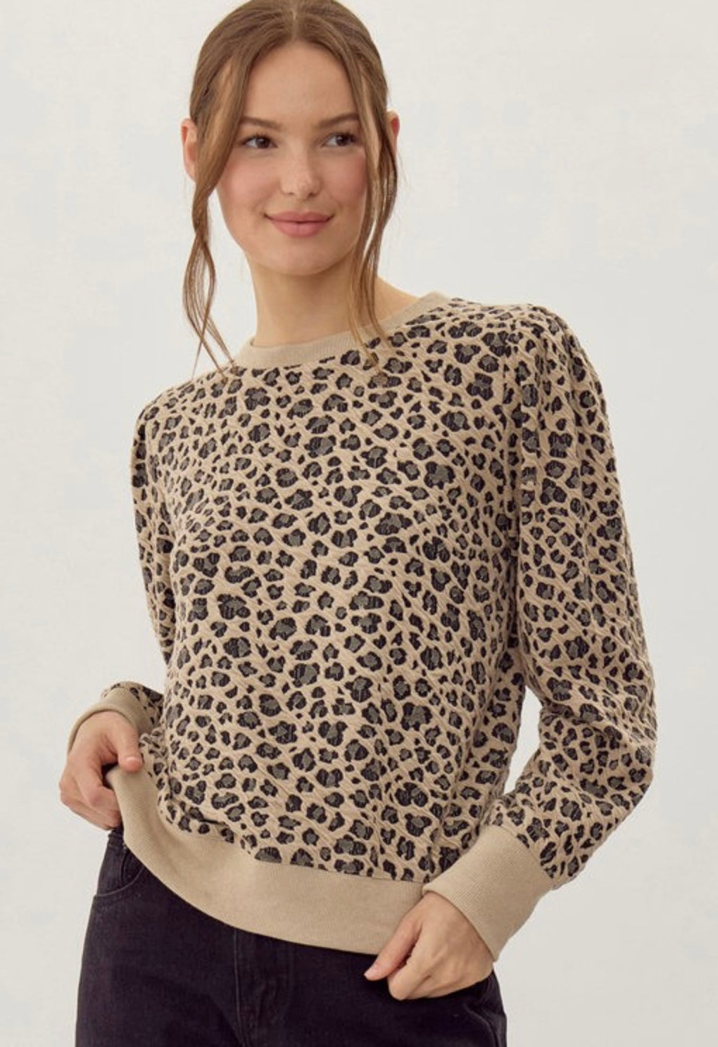 Pullover Leopard Sweatshirt