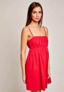 Red Woven Dress