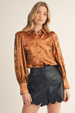 Buttoned Metallic Shirt