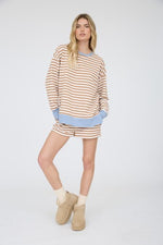 Stripe-Contrast Knit Top