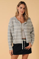 Grey Stripe Cardigan