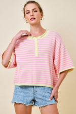 Pink Lemonade Striped Sweater
