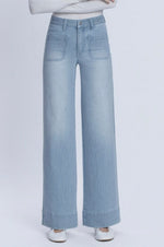 Patch Pocket Striped Jeans