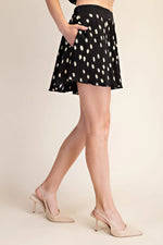 Pleated Dot Shorts