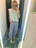 Purple Polka Dot Pants