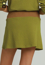 Polka Dot-Stripe Skort