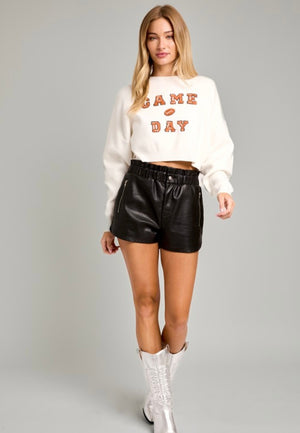 White Game Day Sweater