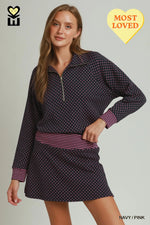 Polka Dot-Stripe Top