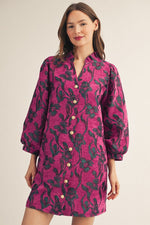 Floral Jacquard Dress