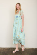 Sage Empire Waist Midi Dress