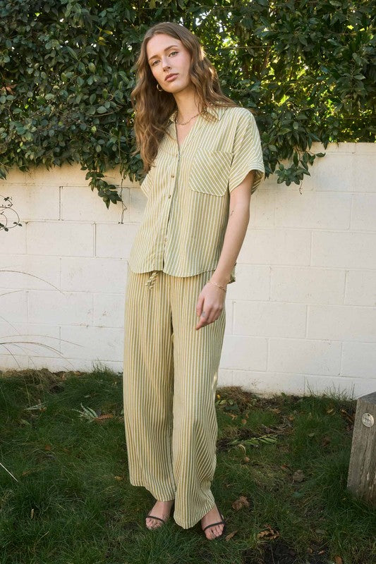 Pinstripe Linen Pants