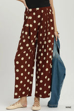 Wine Polka Dot Pants