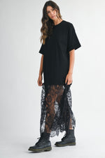 T-shirt Lace Maxi Dress