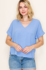 Roll-Up Sleeve Top