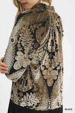 Velvet Damask Blouse