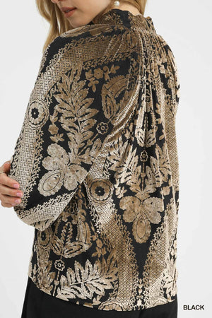 Velvet Damask Blouse