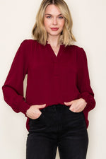 Smocked Cuff Blouse